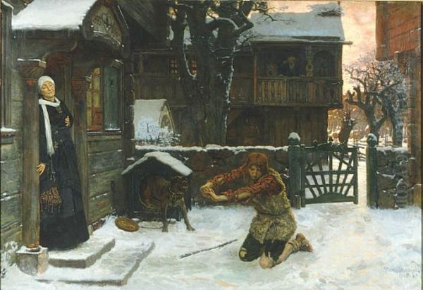Den forlorade sonen Oil Painting by Georg Von Rosen