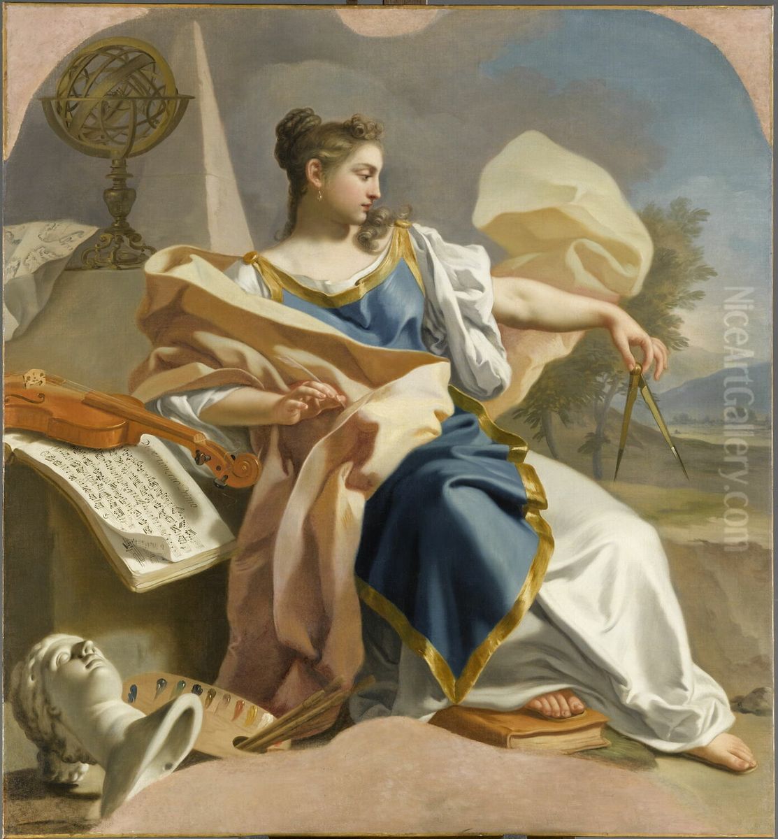 Allegory of Arts Oil Painting by Francesco de Mura