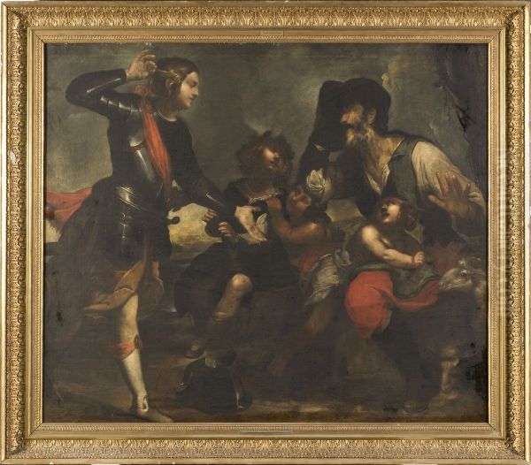 Erminia och herdarna Oil Painting by Giovanni Andrea Ansaldo