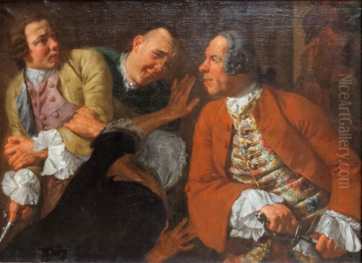 The Brawl Oil Painting by Gaspare Traversi