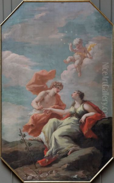Bacchus and Ariadne Oil Painting by Giovanni Antonio Pellegrini