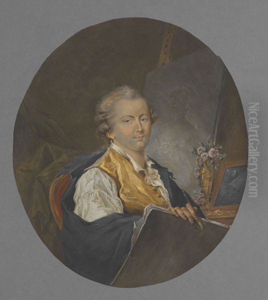 Miniatyrmalaren Peter Adolf Hall Oil Painting by Martin Drolling