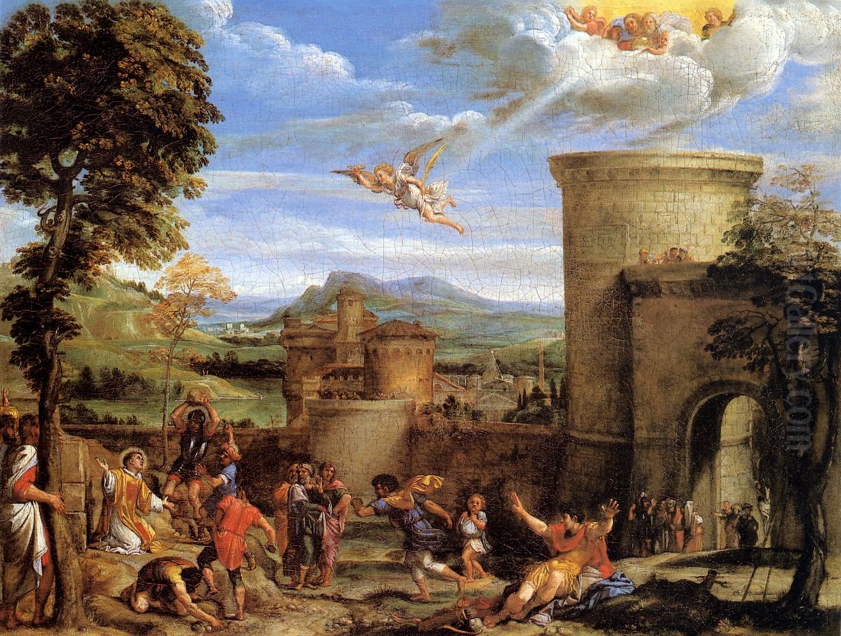 The Martyrdom of St Stephen Oil Painting by Annibale Carracci