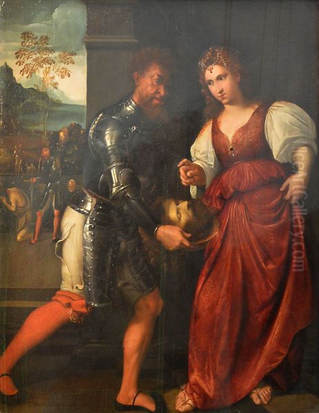 Salome recevant la tete de saint Jean Baptiste Oil Painting by unknown