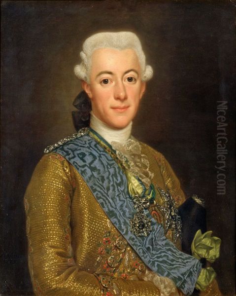 King Gustav III of Sweden Oil Painting by Alexander Roslin