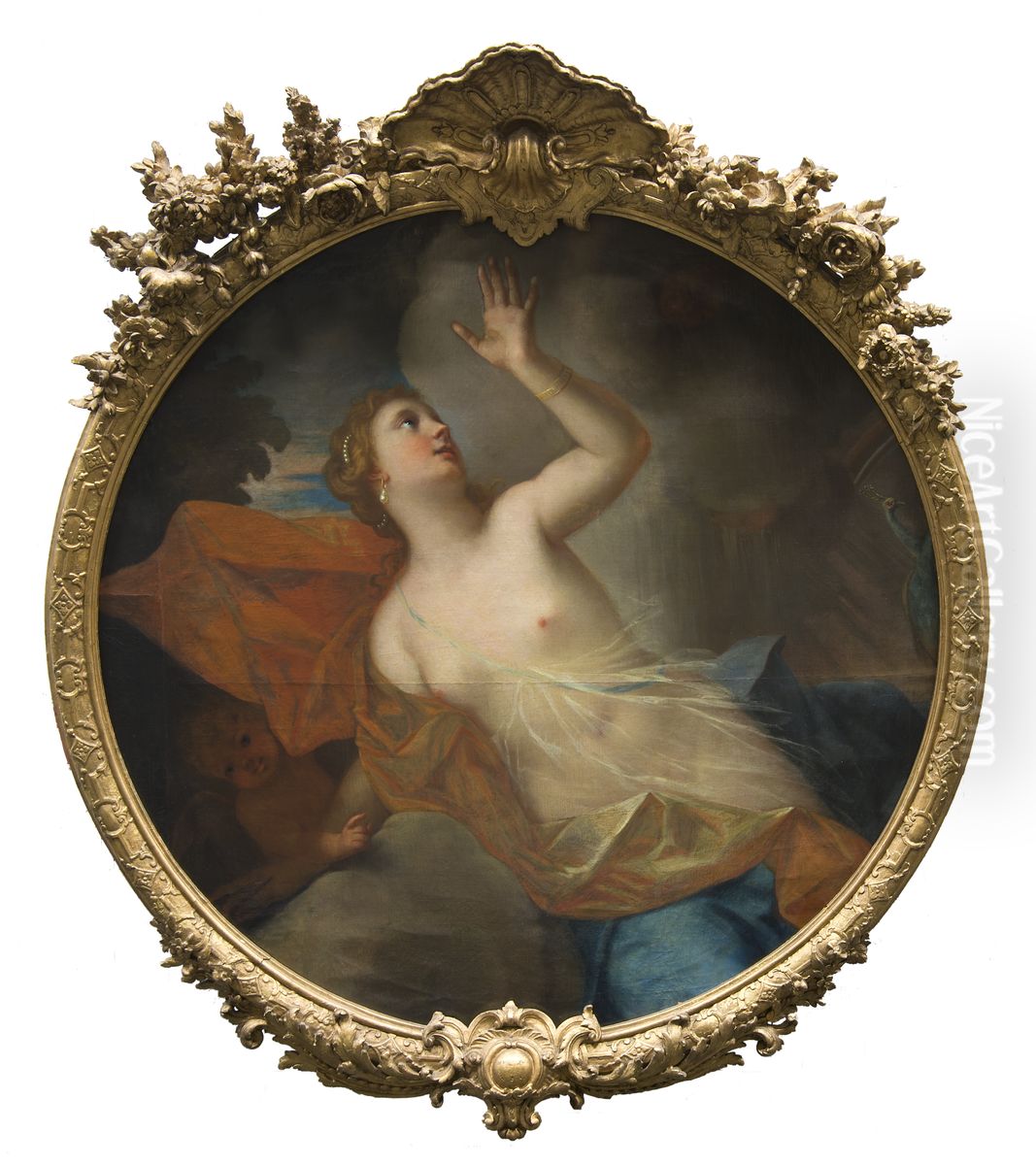 Juno eller Allegori over elementet Luften. Se aven NM 1013, 1015-1016 Oil Painting by Georg Engelhard Schroder