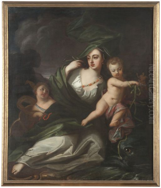 Amphitrite or Allegory of the Element Water Oil Painting by Georg Engelhard Schroder