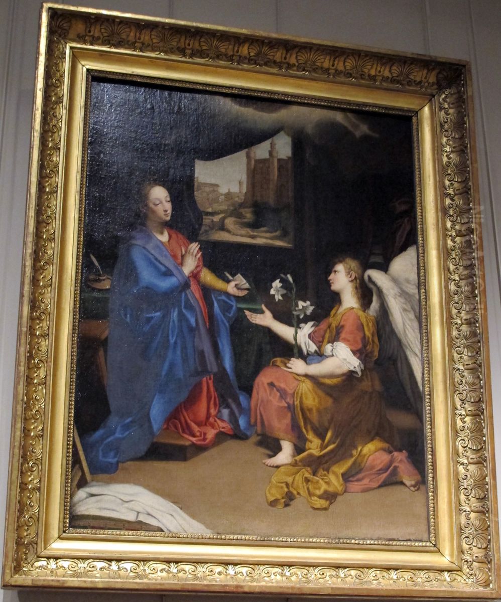 L'Annonciation Oil Painting by Giovanni Battista Salvi da Sassoferrato