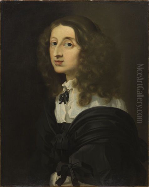 Queen Christina Oil Painting by Sebastien Bourdon