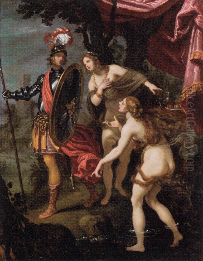 The Temptation of Charles and Ubalde Oil Painting by Giovanni Biliverti