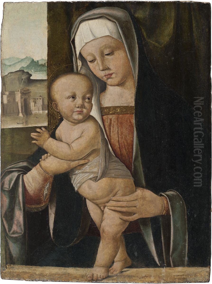 Madonna and Child Oil Painting by Marco Basaiti