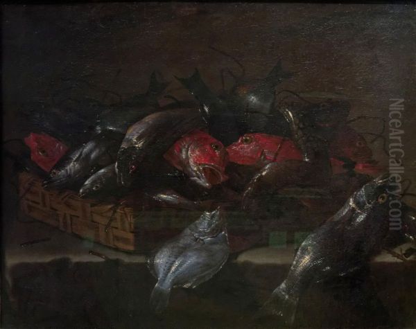 Still-Life with Fishes Oil Painting by Giuseppe Recco