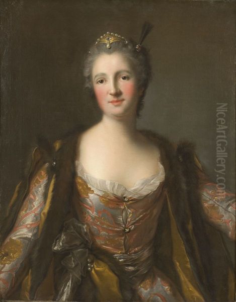 Marquise de Broglie (1718-1777) as Sultana Oil Painting by Jean-Marc Nattier