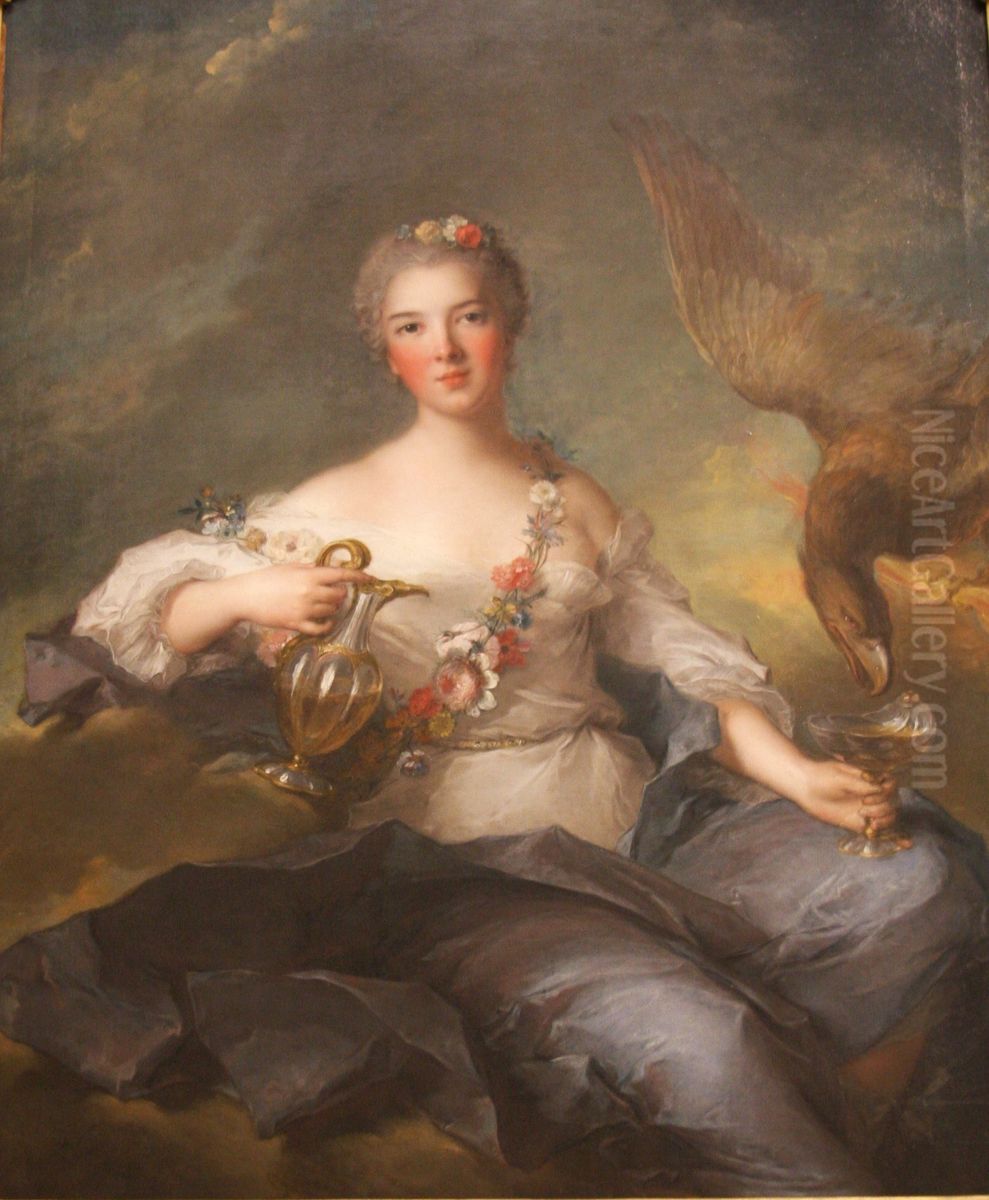 Hertiginnan av Chartres som Hebe Oil Painting by Jean-Marc Nattier