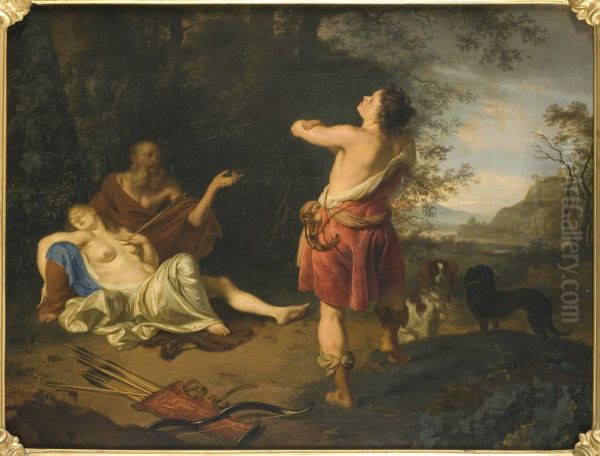 Cephalus and Procris Oil Painting by Ary de Vois