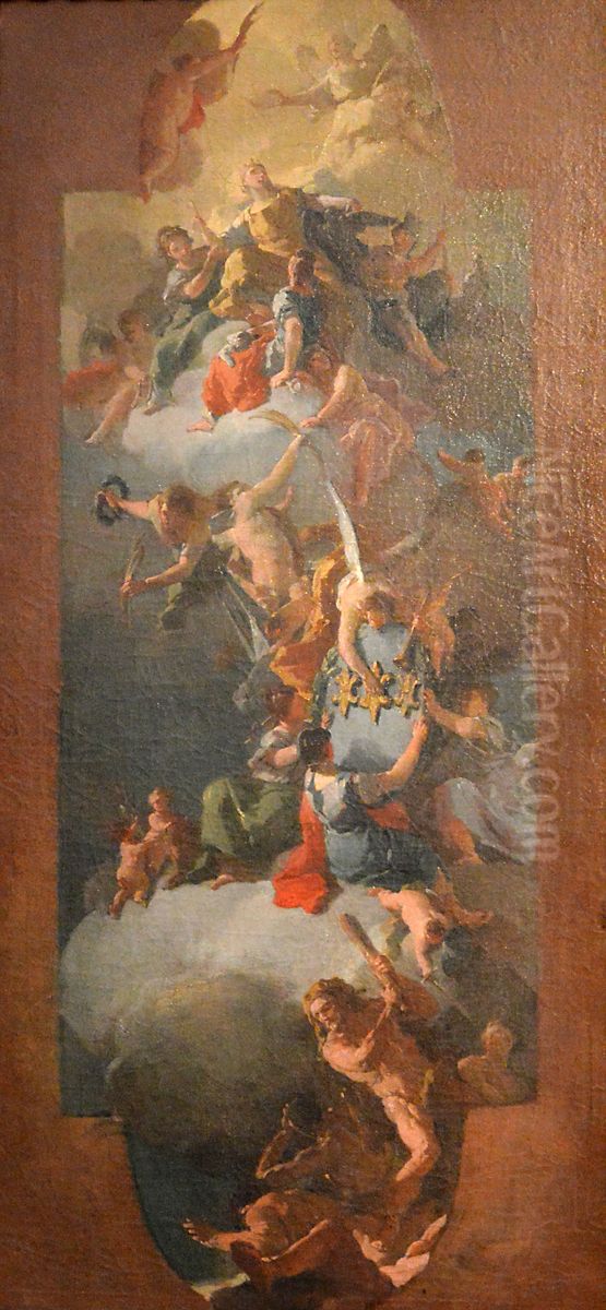 Le Triomphe de la famille des Bourbons de Naples Oil Painting by unknown