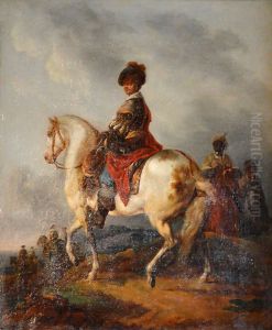 Cavalier sur un cheval blanc