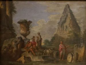 Roman Ruins with the Pyramid of Cestius