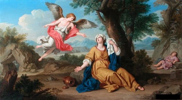 Agar et l'ange Oil Painting by Giuseppe Bottani