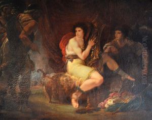 Achilles in his Tent with Patroclus, Playing a Lyre, surprised by Ulysses and Nestor