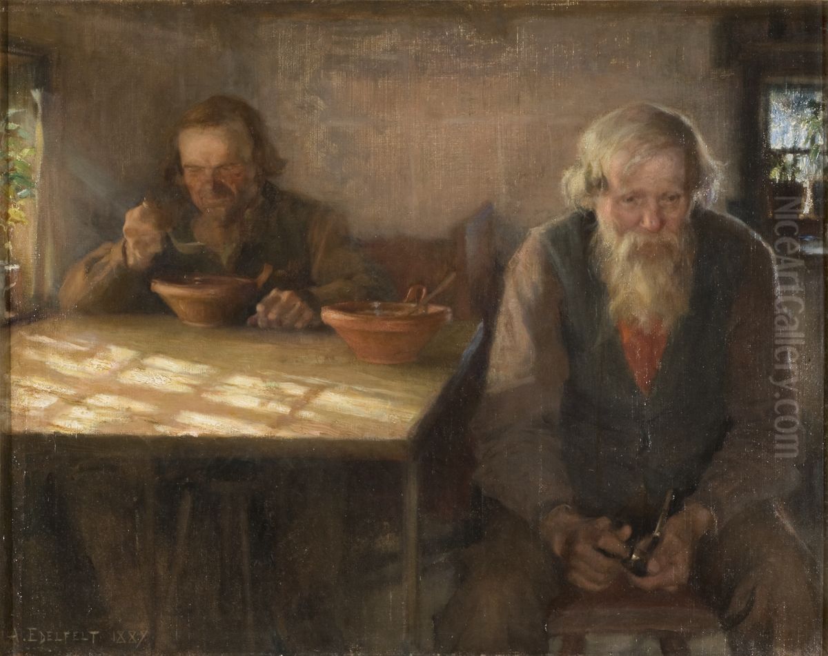 Vilodagen Oil Painting by Albert Edelfelt