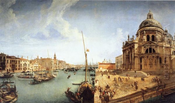 The Grand Canal with Santa Maria della Salute Oil Painting by Michele Marieschi