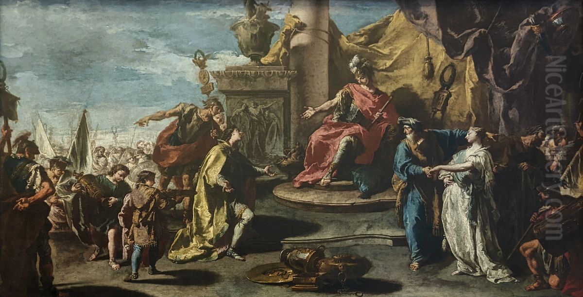 The Continence of Scipio Oil Painting by Giambattista Pittoni
