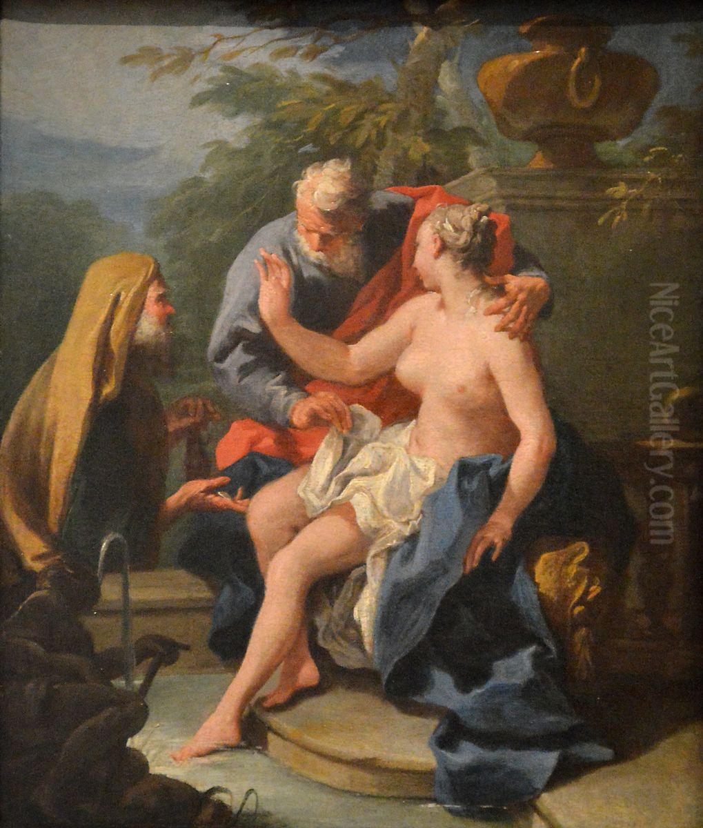 Suzanne et les vieillards Oil Painting by unknown
