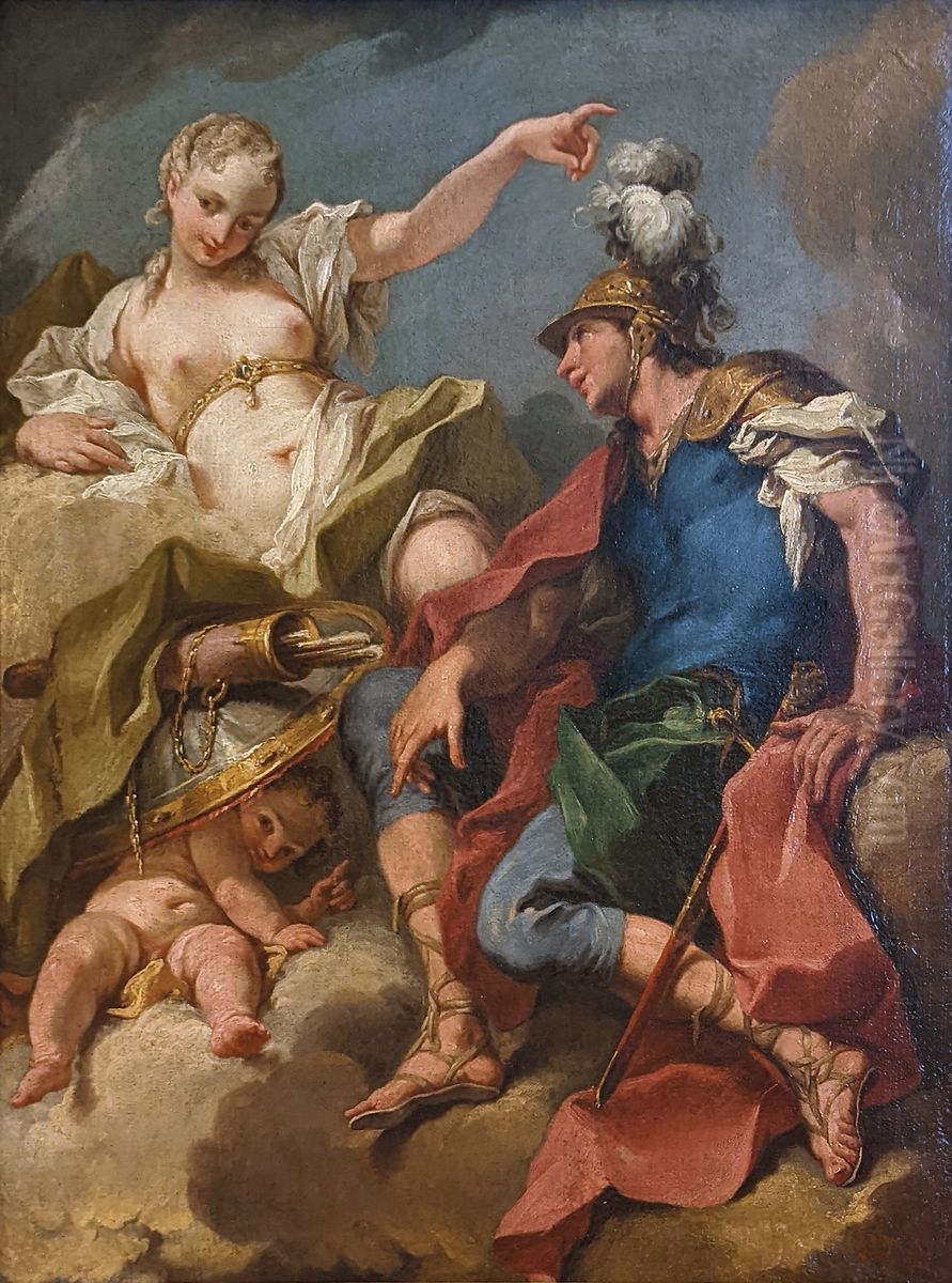 Mars und Venus Oil Painting by Giambattista Pittoni