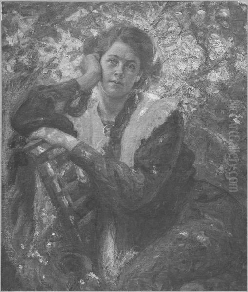 Ellen. The Artist's Daughter Oil Painting by Richard Bergh