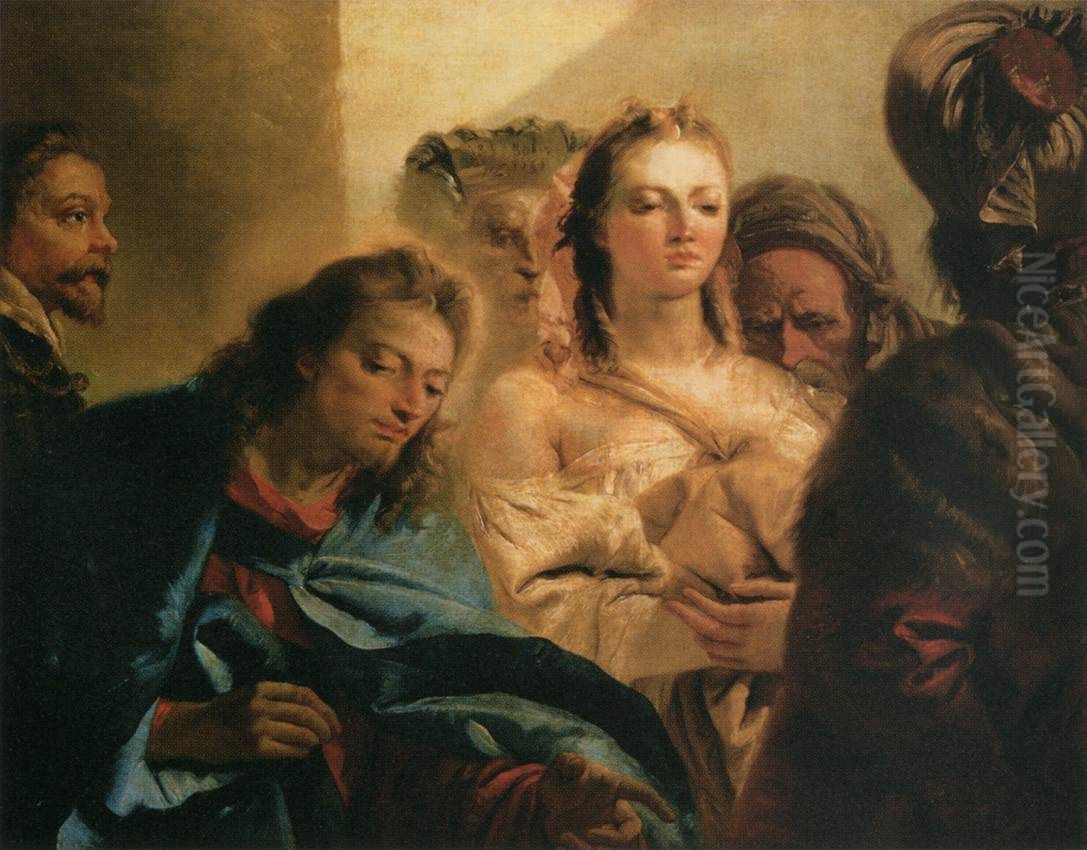 Christ and the Adulteress Oil Painting by Giovanni Domenico Tiepolo