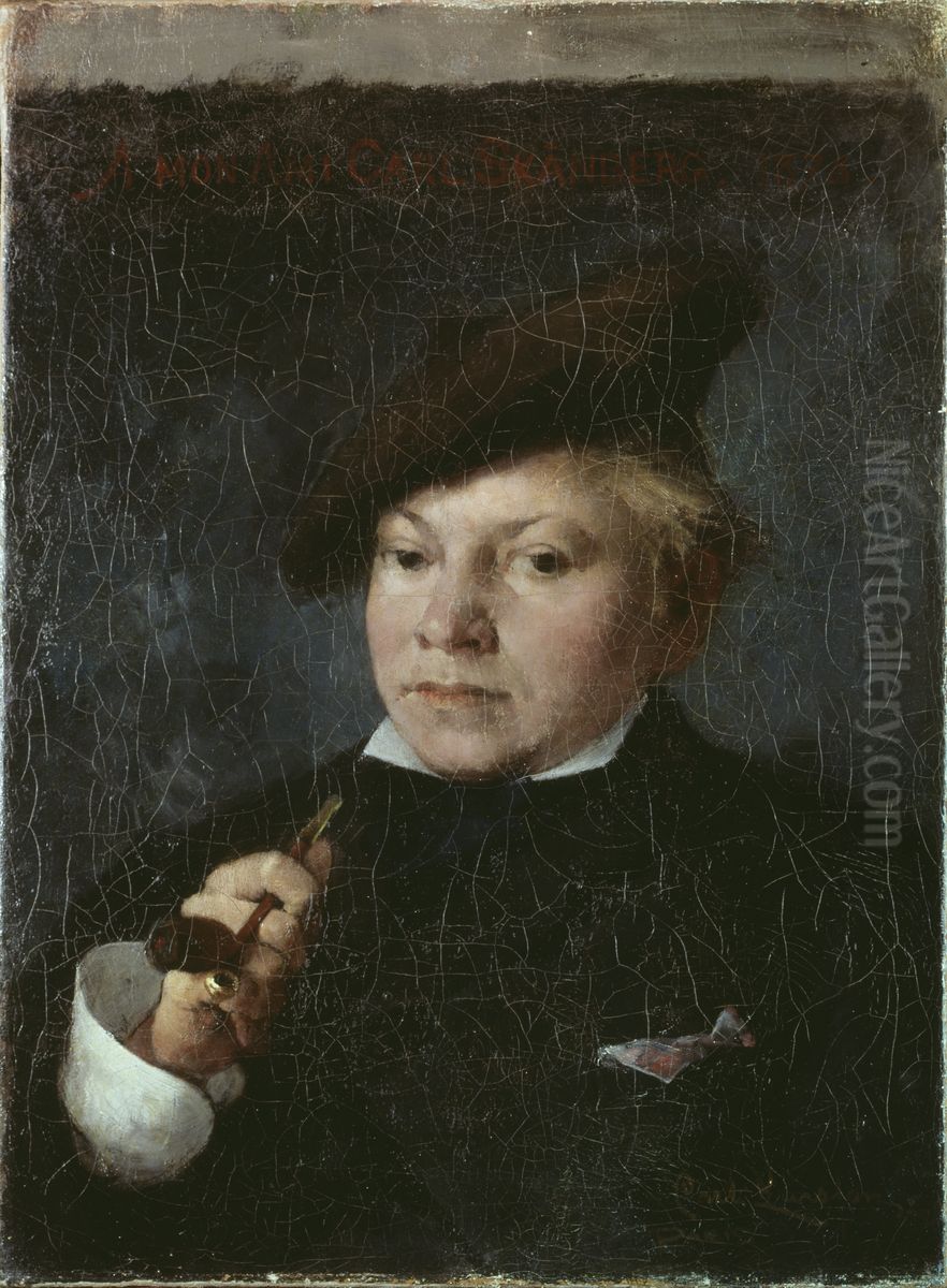 Carl Skanberg, the Artist Oil Painting by Carl Larsson