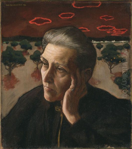 The Artist's Mother Oil Painting by Akseli Valdemar Gallen-Kallela