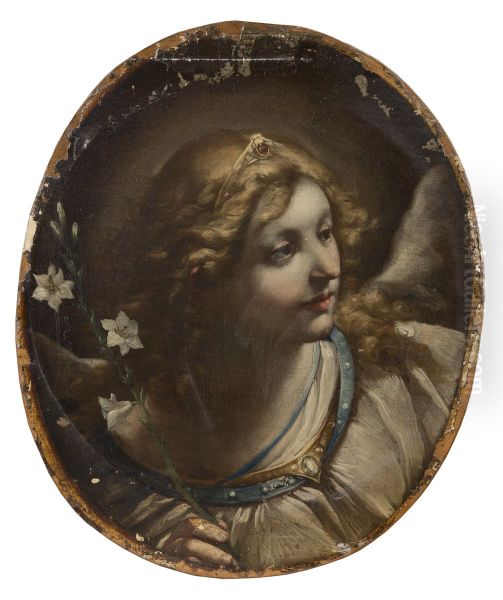 Anglahuvud Oil Painting by Elisabetta Sirani