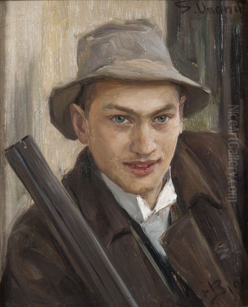 Sven Unander Oil Painting by Oscar Bjorck
