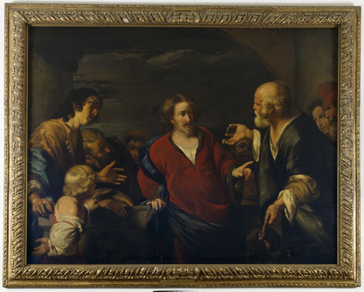 The Tribute Money Oil Painting by Bernardo Strozzi