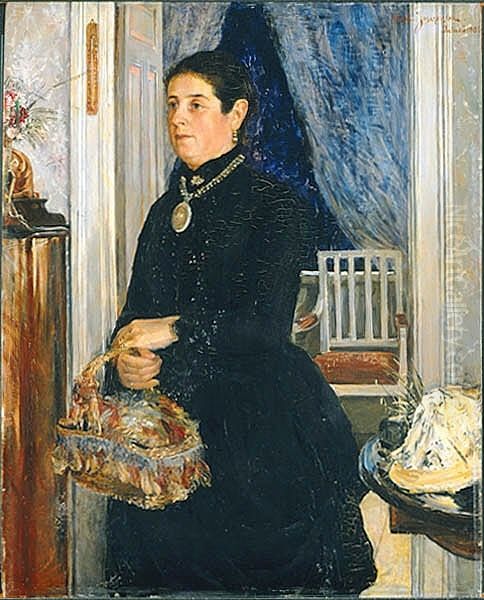 Mrs Hilma Marcus Oil Painting by Ernst Josephson