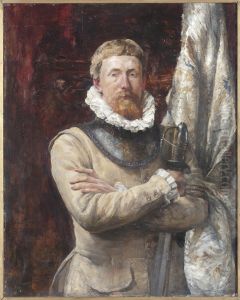 Konstnaren Hugo Birger som landsknekt