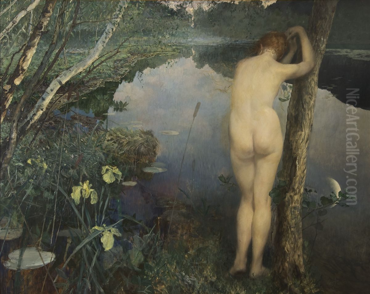 Nocturne Oil Painting by Eilif Peterssen