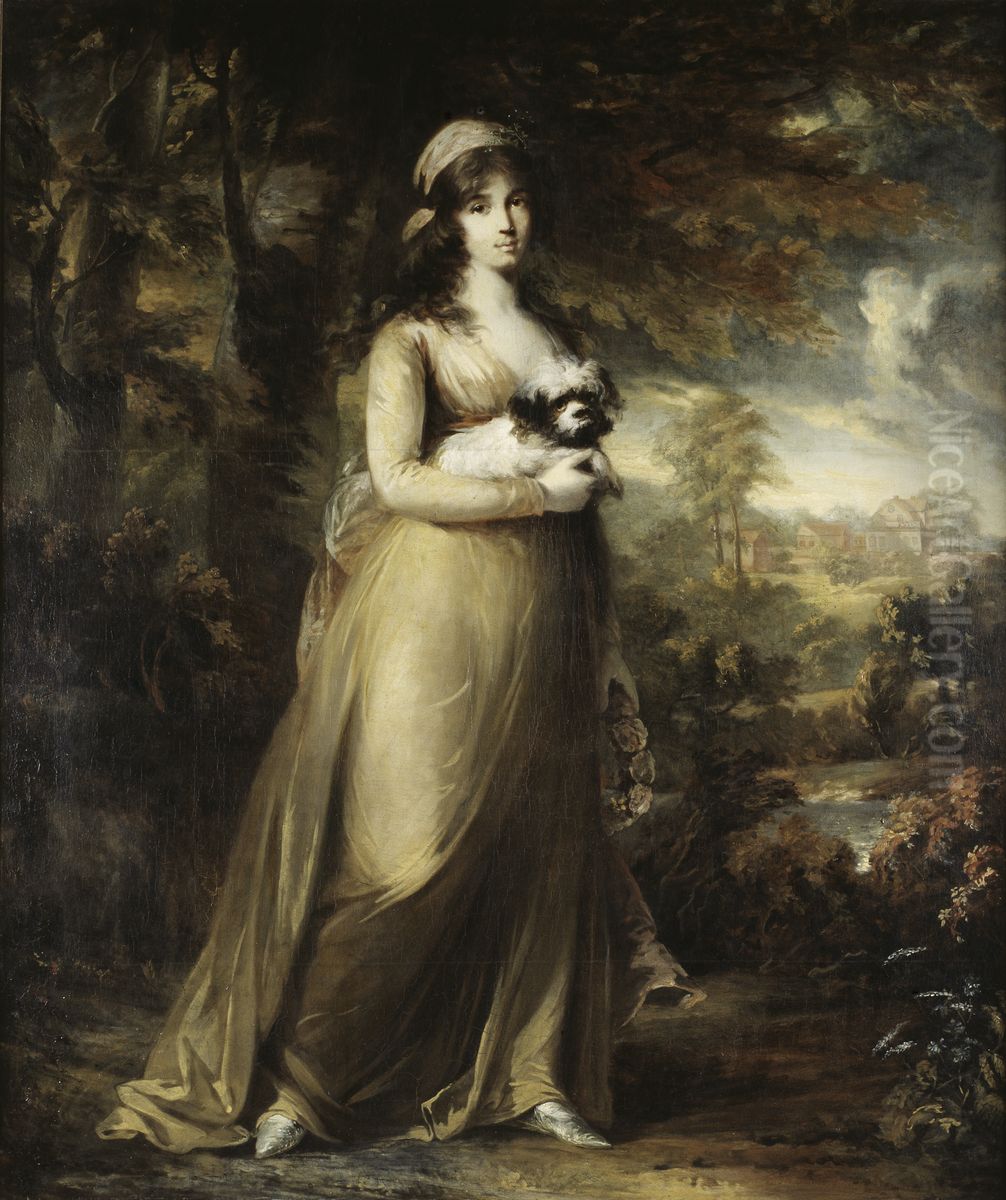 Teresa Vandoni, italiensk sangerska vid Kungl. Operan i Stockholm Oil Painting by Carl Frederik von Breda
