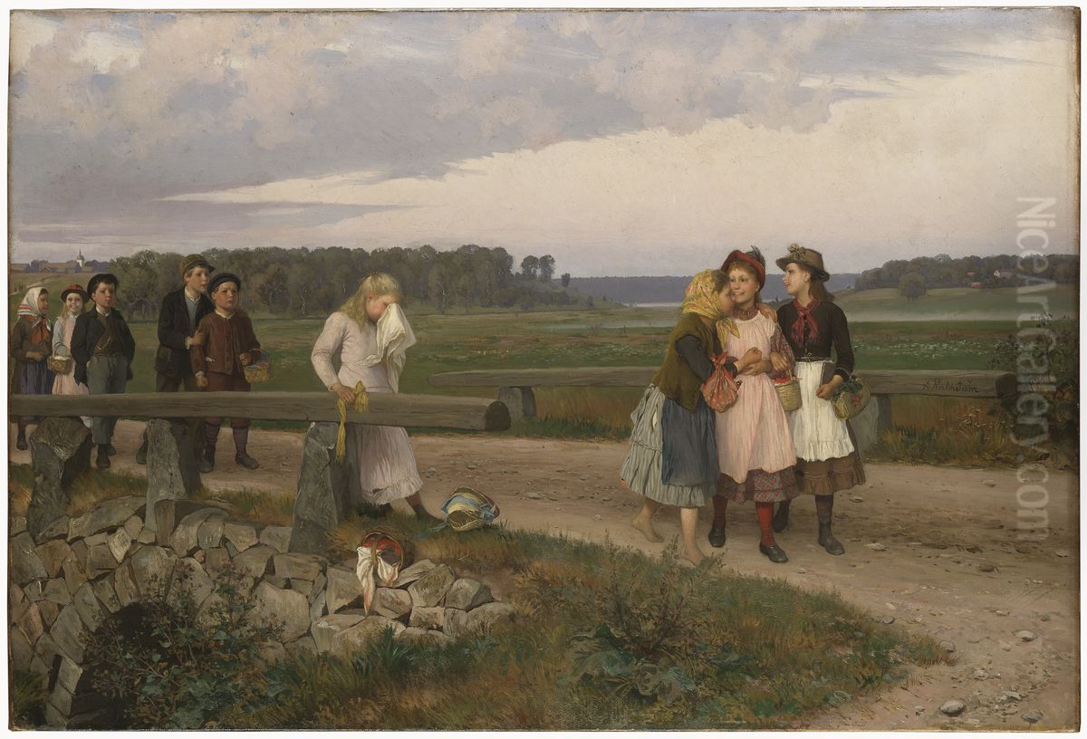 The Tell-Tale Oil Painting by August Malmstrom