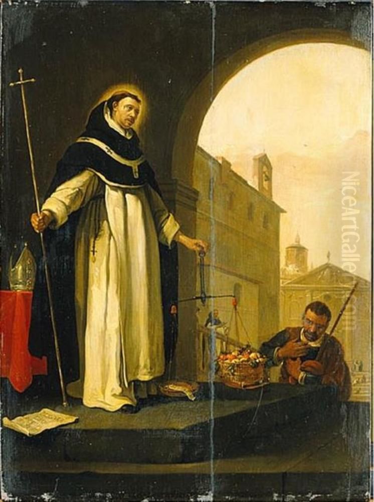 Den helige Antonius, arkebiskop av Florens Oil Painting by Thomas Wijck