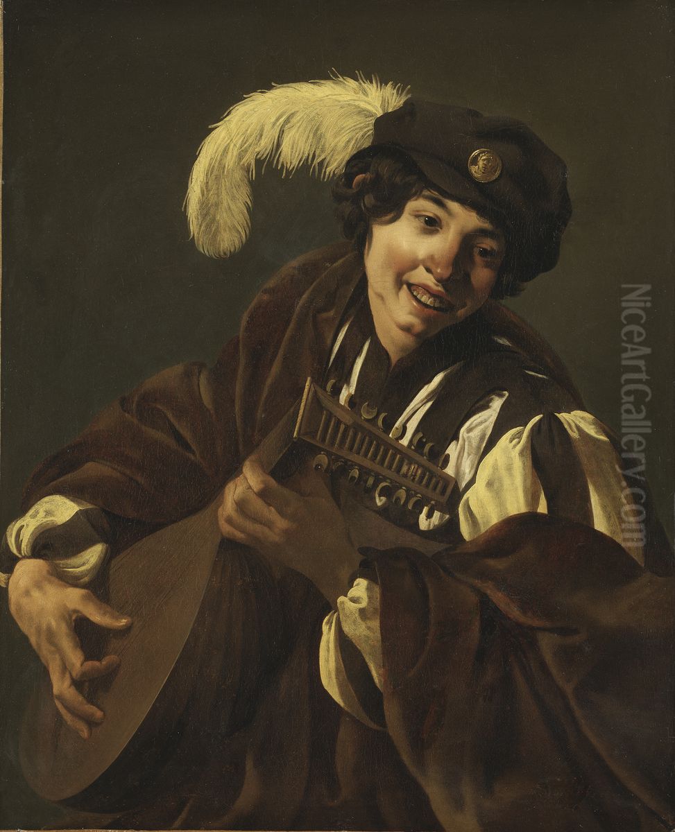 Lutspelande yngling  (
