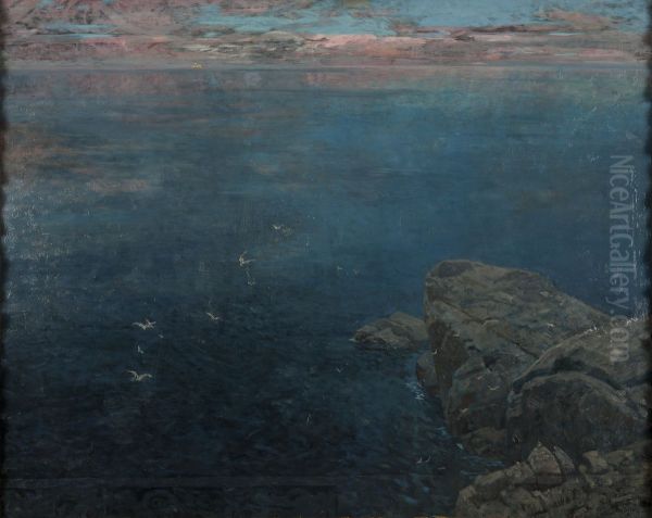 The Outermost Skerries Oil Painting by Otto Sinding