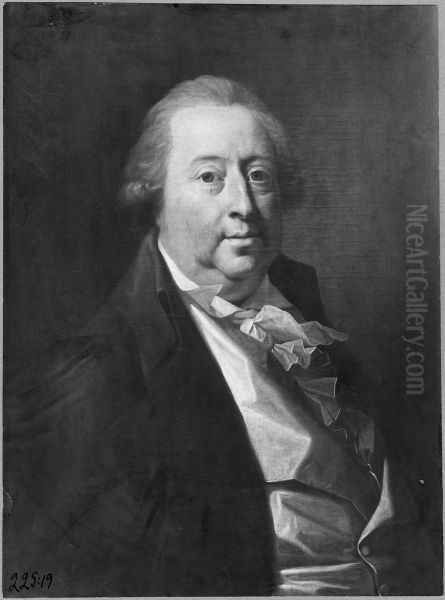 Johan Tobias Sergel, the Swedish sculptor Oil Painting by Jens Juel