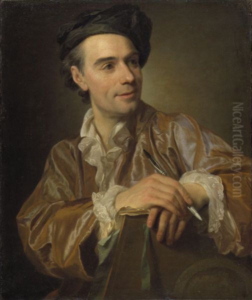 The French Painter Claude Joseph Vernet Oil Painting by Alexander Roslin
