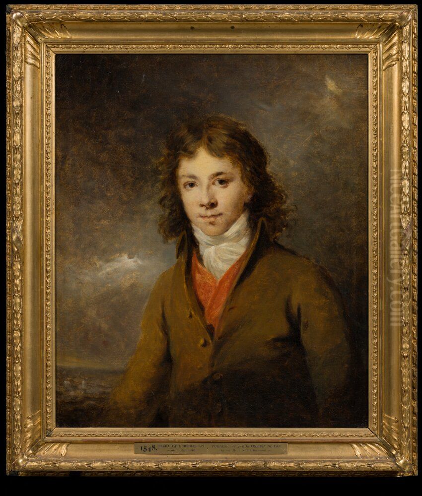 Jakob Fredrik de Ron (1781-1854), grosshandlare Oil Painting by Carl Frederik von Breda