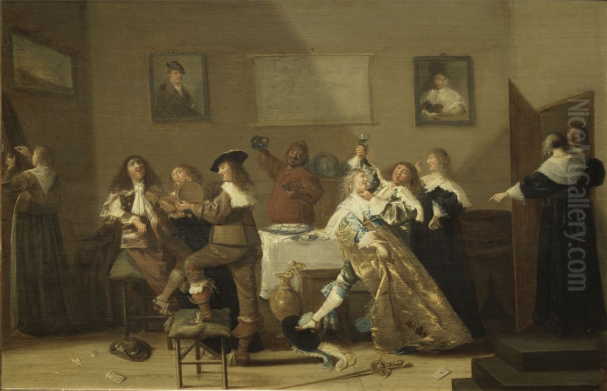 Vardshusscen Oil Painting by Dirck Hals
