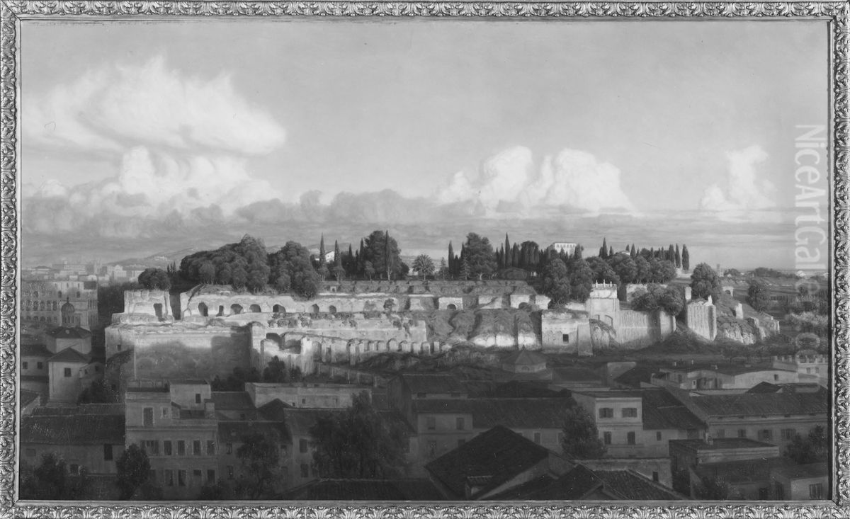 Evening in Rome. Motif from the Palatine Oil Painting by Henrik Jespersen
