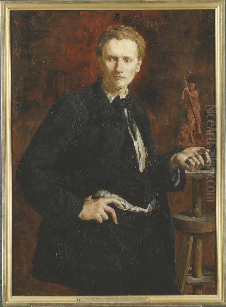 Allan Osterlind, the Artist Oil Painting by Ernst Josephson Allan Osterlind, the Artist Oil Painting by Ernst Josephson